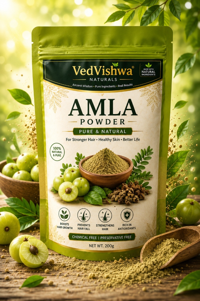 VedVishwa 100% Natural Amla Powder 200g for Hair & Skin