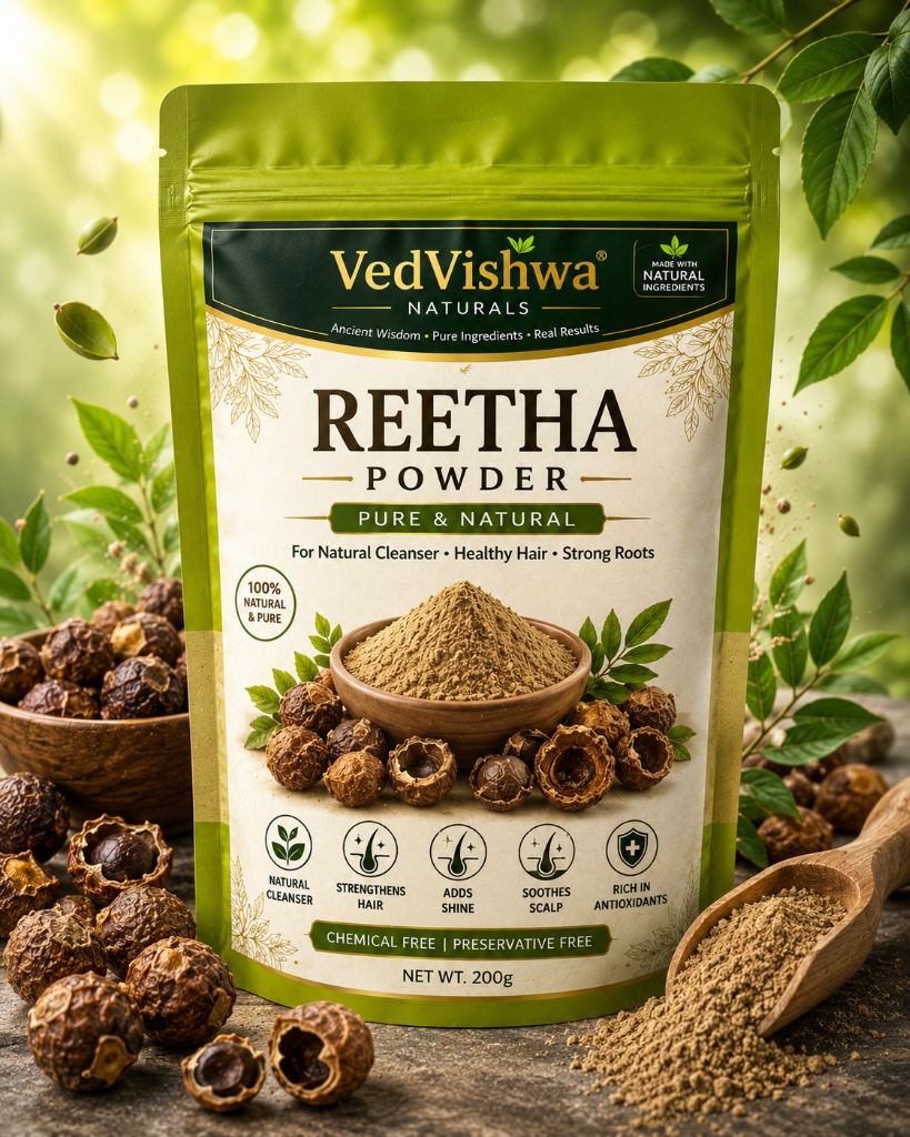 VedVishwa 100% Natural Reetha Powder 200g for Hair