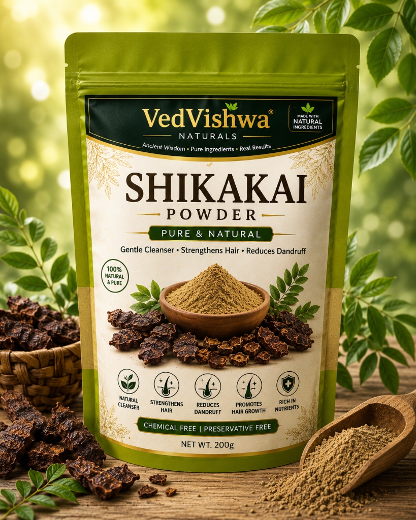 VedVishwa 100% Natural Shikakai Powder 200g for Hair